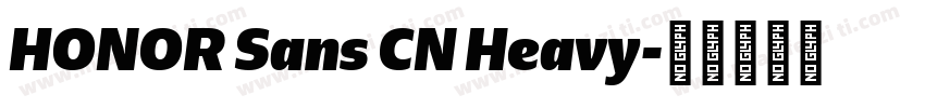 HONOR Sans CN Heavy字体转换